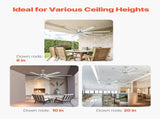 213 cm Ceiling Fan No Light, 6-Speed Remote Control, Aluminum 8-Blade, Reversible DC Motor, Modern V952-WDDS84INCHLYDMCLRV7