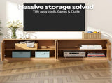 Artiss TV Unit Entertainment Unit Storage Cabinet 180cm Pine FUR-U-CT04-TV180-WD-AB