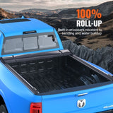 Truck Bed Cover, Roll Up Truck Bed Tonneau Cover, Compatible with 2002-2018 Dodge Ram 1500, V952-JQSKCHBXGJQSYTYBSV0
