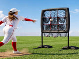 Everfit Baseball Pitching Net Training Target Softball Practice 9 Hole Black SN-B-007-BK