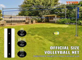 Outdoor Portable Volleyball Net System, Adjustable Height Steel Poles, Professional Volleyball Set V952-PQWTZ323YCGGF6Y0EV0