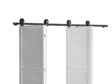 Bi-Folding Sliding Barn Door Hardware Track Kit, 76" Top Mount Track Kit, Slide Smoothly & Quietly, V952-ZDSMDGDGSM2DR3L63001V0