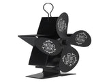 Stove Fans 4 Blades Heat Powered Low Noise High Temperature Resistant Fireplace Fan for HomeBlack V1294-YM0714-3113210211111