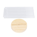 Coffee Capsule Holder Acrylic Bamboo Wood 48 Holes Rotatable Pod Rack Stand for Home V1294-YM0523-3113220037911