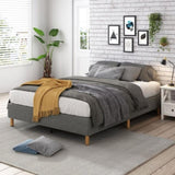 Metal Bedframe Mattress Foundation Double V264-BFS-207F-DGR-DL-1