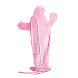 Animal Onesie Costume Soft Flannel Adult One Piece Animal Pajama for Women and Men Pink XL V1294-YM0901-240815FB03-8