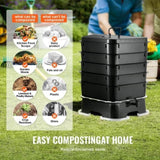 VEVOR 5-Tray Worm Composter, 50 L Worm Compost Bin Outdoor and Indoor, Sustainable Design Worm Farm V952-RCSDFX540SPPP2DPAV0