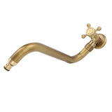 S Spout Antique Wall Mounted Single Cold Anti Freeze Copper Bathroom Basin Kitchen Sink V1294-YM0901-3112230060611