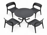 Gardeon 5PCS Outdoor Dining Set Table and Chairs Patio Furniture Garden Black ODF-DIN-5STFD-TX14-BK