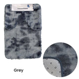 2 Pce 2-Toned Extra Light Weighted Shaggy Fluffy Bath Mat Set Grey V442-ABR-BATHM-LIGHTWEIGHTSHAGGY-GREY-RE