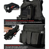 Tactical Vest, Adjustable Plate Carrier for Army, Police, Black V1237-ZY-203-4479