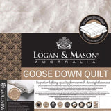 Logan and Mason 80% White Goose Down 20% Feather Premium Quality Quilt Double V442-LED-QUILT-80GOOSEDOWN-WHITE-DS