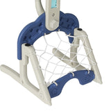 Keezi Kids Basketball Hoop Stand Adjustable 6-in-1 Sports Center Toys Set Blue BAS-HOOP-B-KID-S-BL