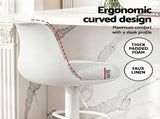 Artiss 4x Bar Stools Kitchen Swivel Gas Lift Counter Dining Chair Curved White BA-BB-8097C-WHX4