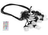 Outdoor Waterproof String Lights RGB Colorful Lights with RF IR Remote Control 100240VUK Plug V1294-YM0901-3119200177913