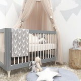 Khaki Nordic Style 7-Layer Tulle Bed Canopy 300cm Extra Long 60cm Dome for Australian Kids Bedroom V888-ELOSUNG43159