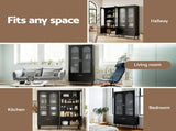 Artiss Buffet Sideboard Cupboard Cabinet Black FUR-S-SID-04-BK-AB
