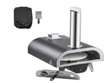 Outdoor Pizza Oven, 12 in Wood Fired Pizza Ovens, Pellet Pizza-Stove with Thermometer & Electric V952-BXPSLDNZWDJPCLPZU001V9