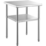 Stainless Steel Prep Table, 61 x 61 x 91.4 cm, 600lbs Load Capacity Heavy Duty Metal Worktable with V952-J24X24X36INCHBGUAV0