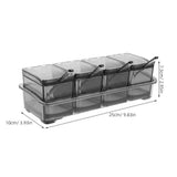 Plastic Kitchen Salt Container with Lid and Compartment Organizer for Easy Storage V1366-AZ2-W-20279