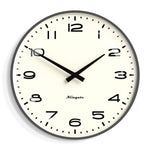 Newgate Radio City Wall Clock Black Arabic Dial - Matte Blizzard Grey V398-NM-RADC254BGY