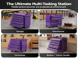 Giantz 5 Drawer Tool Chest Trolley Cabinet Toolbox Heavy Duty Garage Storage Organiser Purple TB-5DR-ROLL-PUR