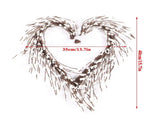 Heart Shaped Wreath Sprig Valentine's Day Wreath Wall Mounted Front Door Flower Wreath V1294-YM0718-211106LS04-1