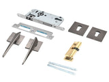 Split Door Lock Handle Kit Modern AntiTheft Door Lockset for Home Bedroom Bathroom Office V1294-YM0901-3114210070711