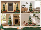 Jingle Jollys Pop Up Christmas Tree Pre Decorated Warm White LED 155cm PUT-XMAS-5IN-4