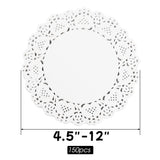 150Pcs White Paper Doilies 10.5inch Round Lace Paper Doilies for Food,Cakes, Desserts, Crafts, and V1192-AZ-W-17323