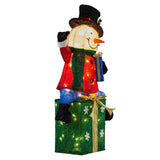 Christabelle 85cm Christmas Snowman On Presents Display with Lights 112_MHA509