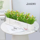 faux potted plant, sunflower, wooden box, home decor, Australia, living room tabletop V1106-112-23547-MLT-5