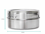 12 Magnetic Spice Jar Tins and Steel Plate - 150g Seasoning Storage Containers V238-SUPDZ-39963225227344