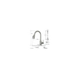 304 Stainless Steel Pull Out Kitchen Sink Mixer Faucet 360 Degree Rotatable V1188-MS-527-054