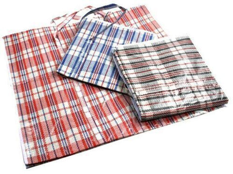 10x Large Stripe Bag Packing Storage Strip Zip Shopping Travel Check House Moving 65cm x 60cm x 25cm V563-H0-201-10PCS