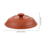 Brown Ceramic Casserole Cover for Stewpot with Vent Hole and Unique Handle Design V1366-AZ2-W-13980