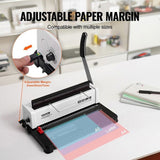 Coil Spiral Binding Machine, Manual Book Maker 34-Holes Binding 120 Sheets, Punch Binder with V952-ZDJ20TQSSD32IJ2STV0
