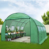 Green Fingers Greenhouse 4x3x2M Walk in Green House Tunnel Plant Garden Shed Dome GH-POLY-E-40X30-D-GR
