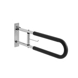 Toilet Safety Rail, 76.5 cm U-Shaped Handicap Bar, Foldable Senior Safety Pole, Flip Up Toilet V952-CSFSWZTKFZ305ODGSV0
