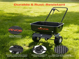 Push Lawn Spreader, 3.6m Spreading Width, Broadcast Spreader with 36.3kg Load Capacity & 10 in V952-TCSBJ80LBS12D3MUC001V0