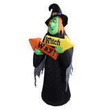 4.4ft Halloween Inflatable Witch Decoration Holiday Blow Up Lighted Witch Yard Lawn Decor for V1294-YM0901-3115240042011