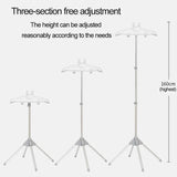 Grey Adjustable Foldable Garment Steamer Stand - Independent Support for Home Use V888-ELOSUNG13367