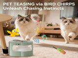 Interactive Rolling Cat Toy with Feather Wand Attachment Auto-Moving Self-Play Ball for Indoor V1341-ZY-GR3KVJBY-BLUE