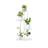 SOGA 4 Tier 5 Pots White Metal Plant Rack Flowerpot Storage Display Stand Holder Home Garden Decor FPOTH40