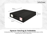 10x Kitchee Foldable Bed Sheet Storage Box Linen & Closet Organiser Black V238-SUPDZ-41188868915280