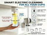 Rechargeable Electric Bottle Cleaner with Dual Brush Heads, 360&deg Rotating Cup Washing Brush for Mugs V1107-CS-DDXBJ
