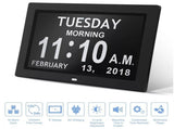 Black 10.1-Inch Digital Clock with Medication Reminders & Multi-Function Alarm - Ideal for Elderly V888-ELOSUNG18097