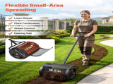 Compost Spreader, 42 cm Wide Peat Moss Spreader with T Shaped Handle, 3 Heights Adjustable, V952-GTSBJHSFMTCGW6C4X001V0