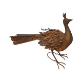Rust Peacock Garden Statue 88x44cm V637-71609PCK