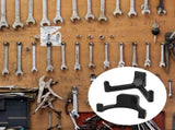 Allecto plus - Tool Storage Brackets, Set of 21, Y/U-Shape, Black, Includes Wrench, Shed Storage V1189-WXFBOL-143-1